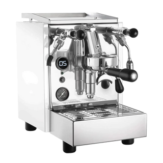 ACM Homey mit Shot Timer Weiß Siebträgermaschine - Kaffeewelt